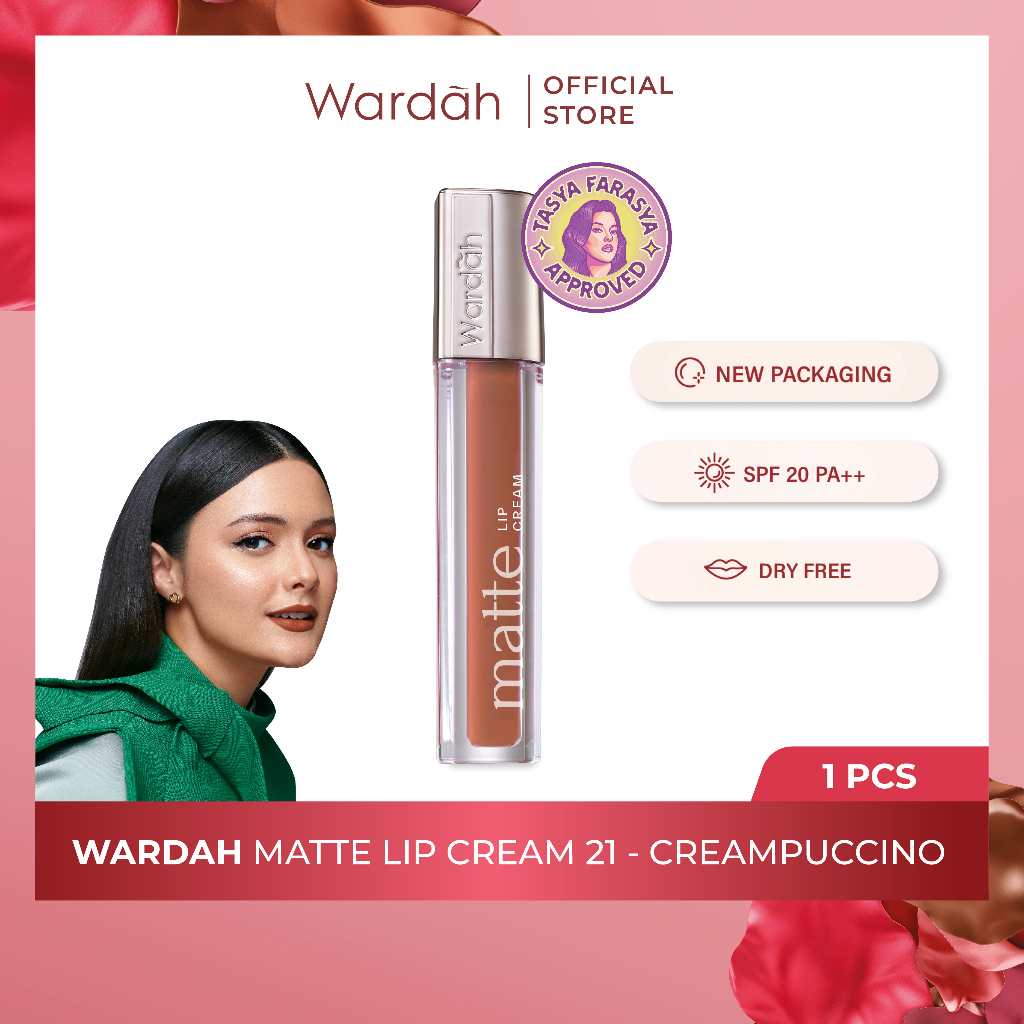 Wardah Exclusive Matte Lip Cream 4gr - 21 Creampuccino Wardah Exclusive Matte Lip Cream 4gr - 21 Creampuccino