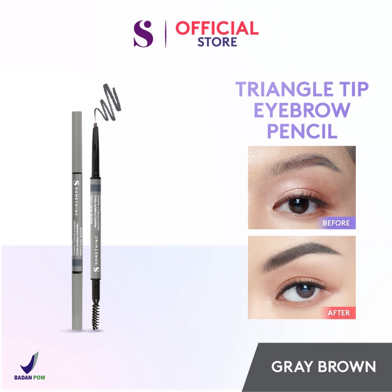 Somethinc Brow Matters Retractable Triangle Eyebrow Pencil - Gray Brown Somethinc Brow Matters Retractable Triangle Eyebrow Pencil - Gray Brown