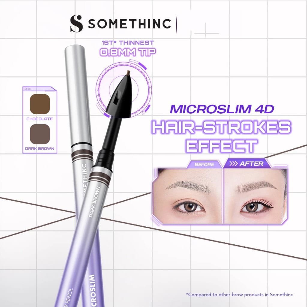 Somethinc Microslim 4D Eyebrow Pencil 0.028gr - Chocolate