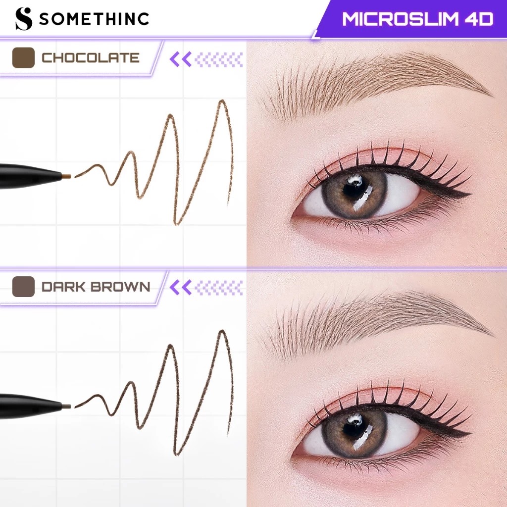 Somethinc Microslim 4D Eyebrow Pencil 0.028gr - Dark Brown