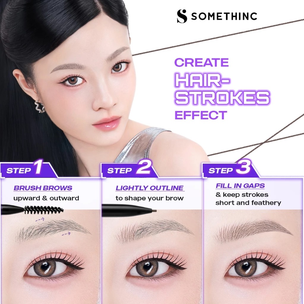 Somethinc Microslim 4D Eyebrow Pencil 0.028gr - Dark Brown