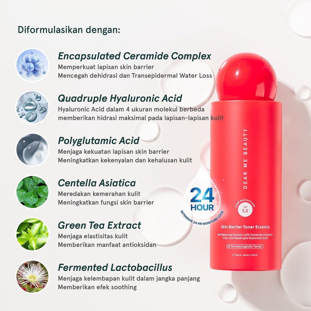 Dear Me Beauty Skin Barrier Toner Essence 100ml * Dear Me Beauty Skin Barrier Toner Essence 100ml *