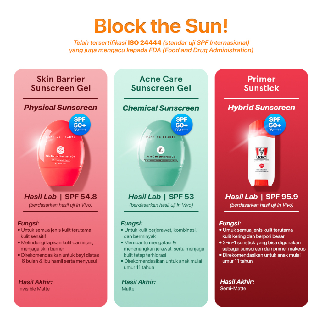 Dear Me Beauty Skin Barrier Sunscreen SPF 50 PA++++ 35gr