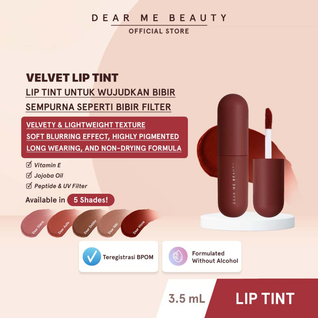 Dear Me Beauty Velvet Lip Tint 3,5ml - Dear Niki (Warm Nude)