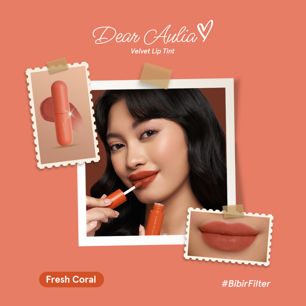 Dear Me Beauty Velvet Lip Tint 3,5ml - Dear Aulia (Fresh Coral)