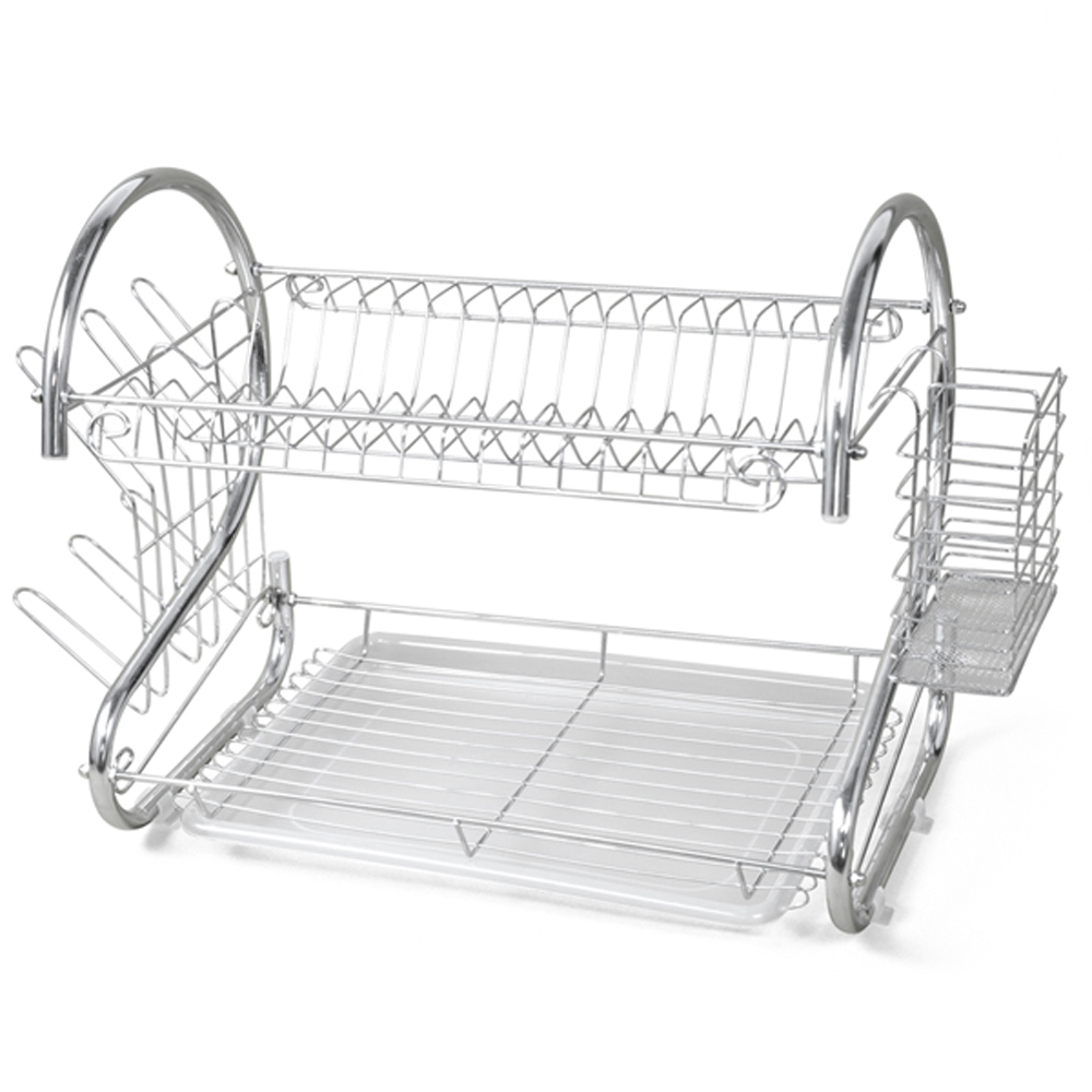 Rak Piring Stainless 2 Susun (Rak Dapur Tingkat)