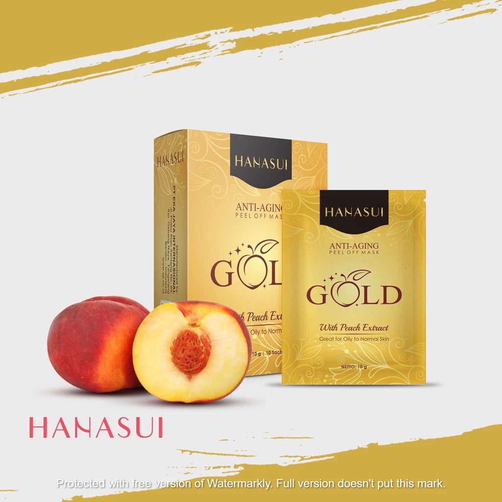 (PAKET ISI 10) Hanasui GOLD Peel Off Mask 10gr (Anti Aging)