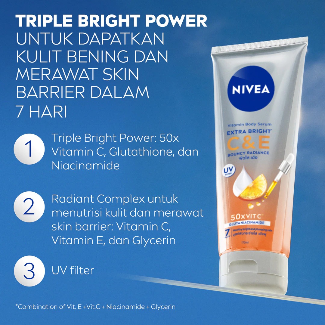 Nivea Vitamin Body Serum Extra Bright C&E UV Filter 170ml