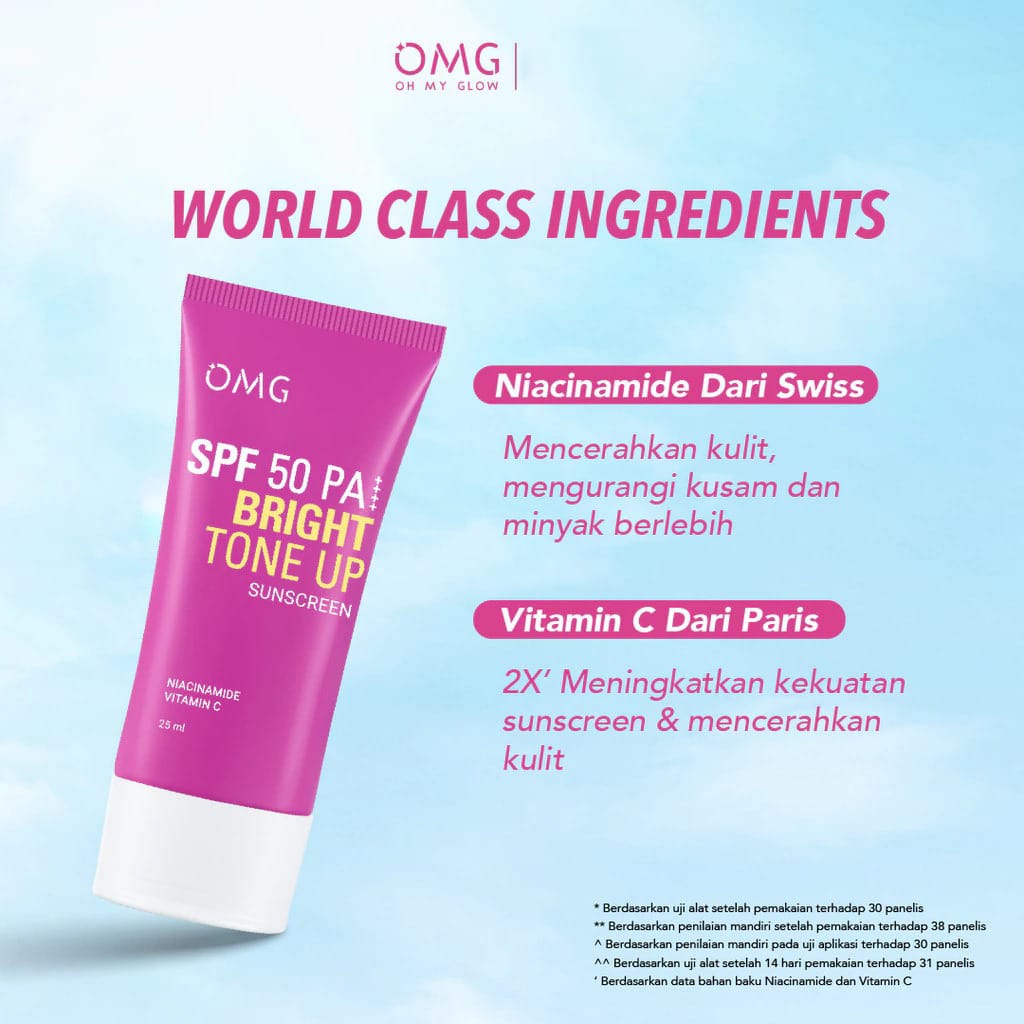 Oh My Glow Bright Tone Up Sunscreen SPF50 PA++++ 25ml (OMG)