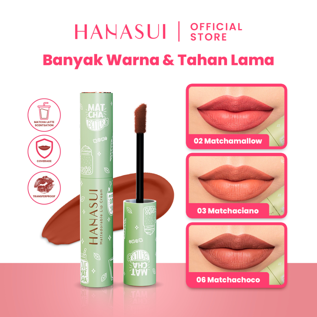Hanasui Mattedorable Lip Cream MATCHA LATTE Edition - 03 Matchaciano Hanasui Mattedorable Lip Cream MATCHA LATTE Edition - 03 Matchaciano