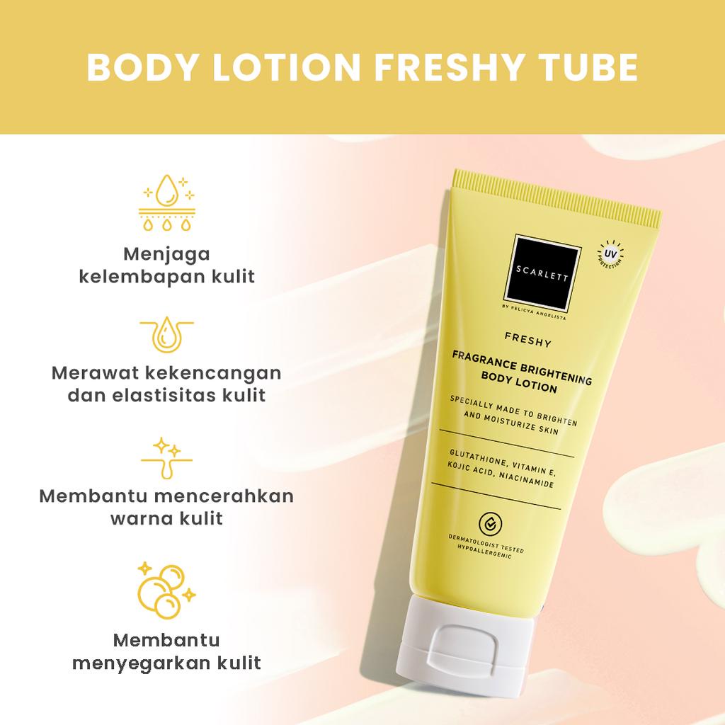 SCARLETT Fragrance Brightening Body Lotion Freshy 180ml (Tube)