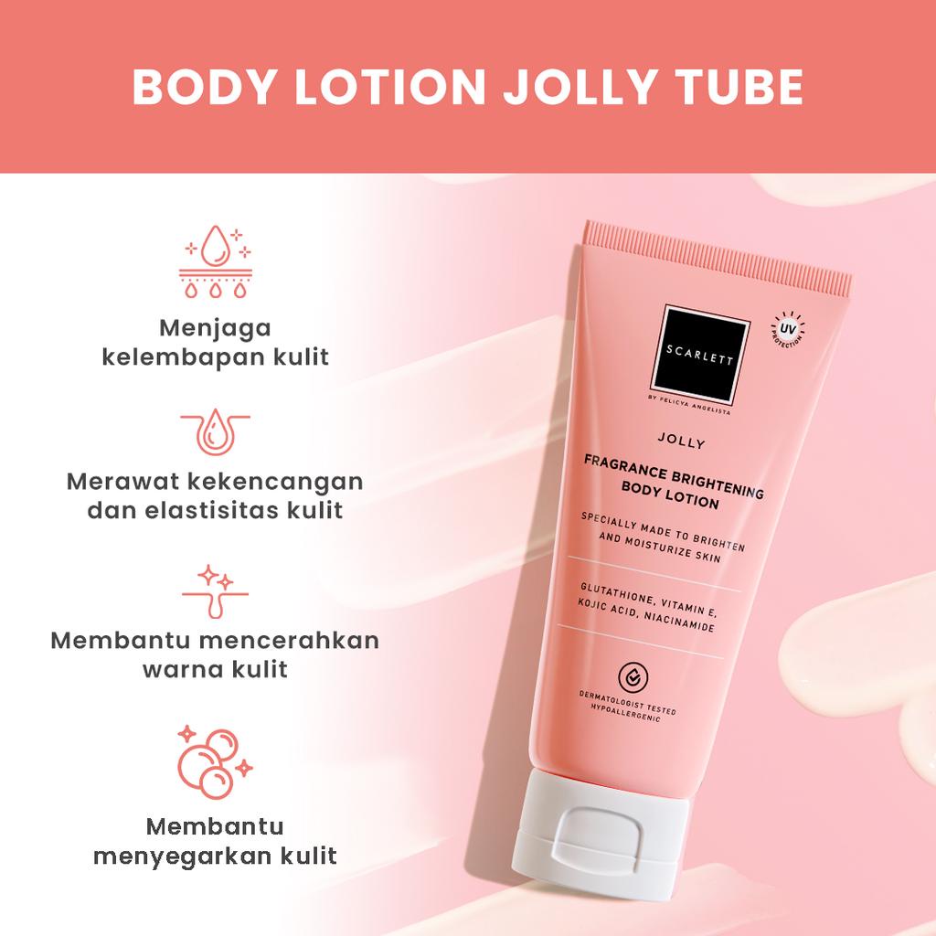 SCARLETT Fragrance Brightening Body Lotion Jolly 180ml (Tube) SCARLETT Fragrance Brightening Body Lotion Jolly 180ml (Tube)