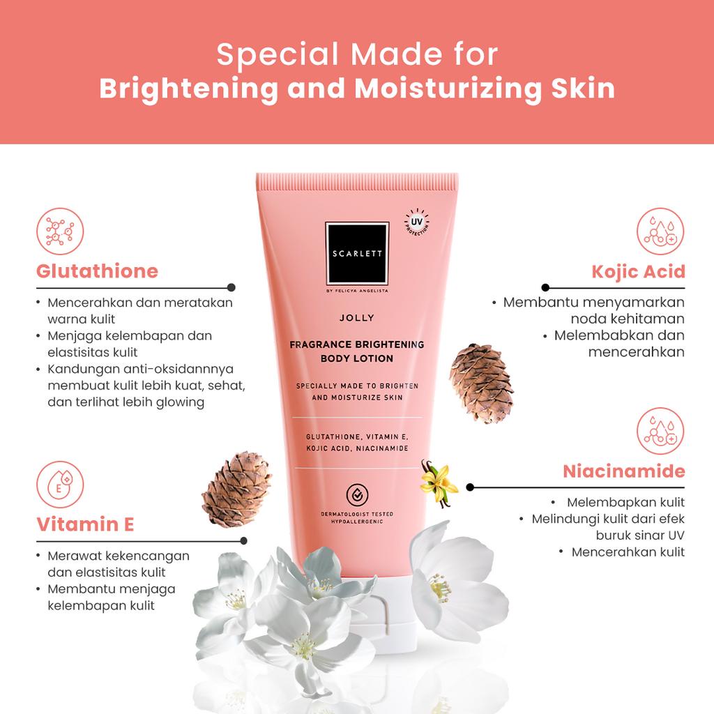SCARLETT Fragrance Brightening Body Lotion Jolly 180ml (Tube) SCARLETT Fragrance Brightening Body Lotion Jolly 180ml (Tube)