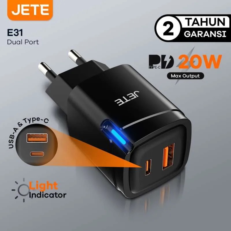 JETE Adaptor E31 20W - USB-C & USB-A Series JETE Adaptor E31 20W - USB-C & USB-A Series