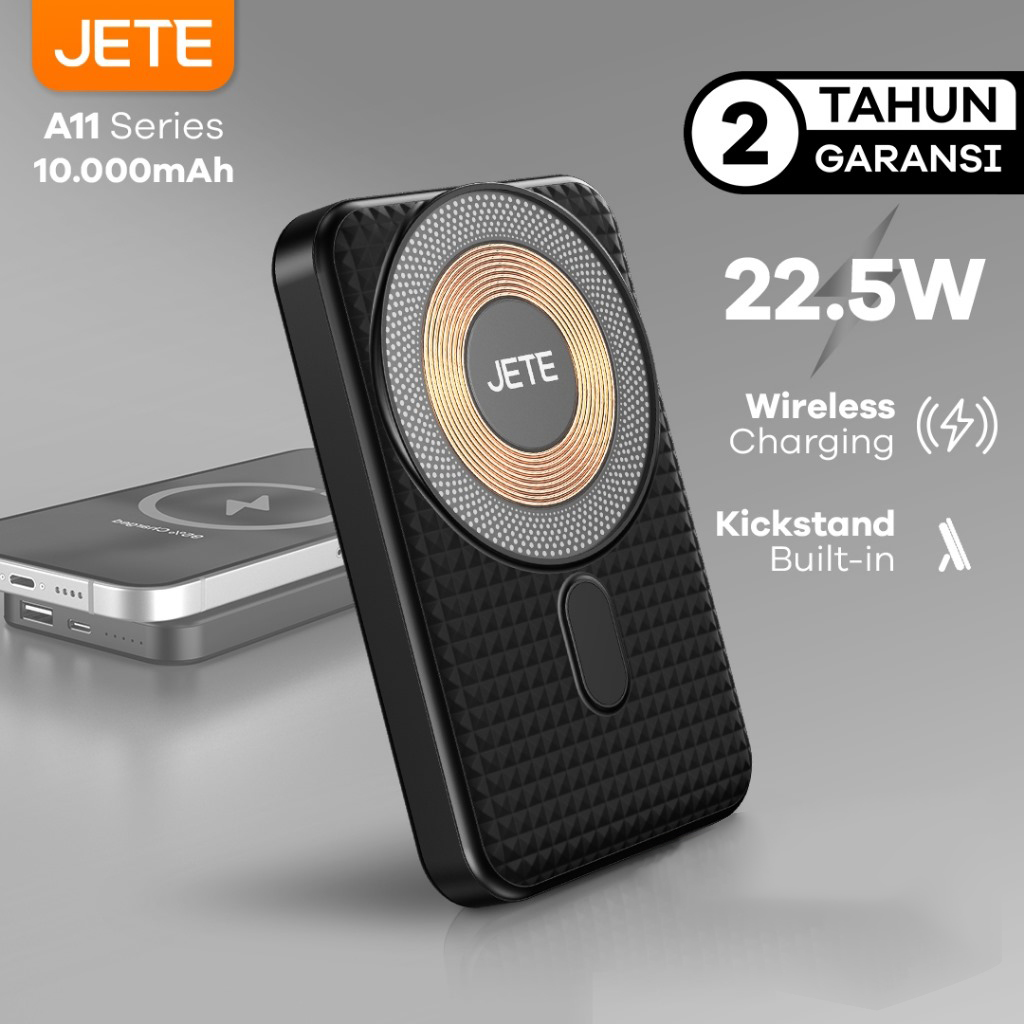 JETE Powerbank A11 Series 10000mAh - Wireless Charging (22.5W) JETE Powerbank A11 Series 10000mAh - Wireless Charging (22.5W)