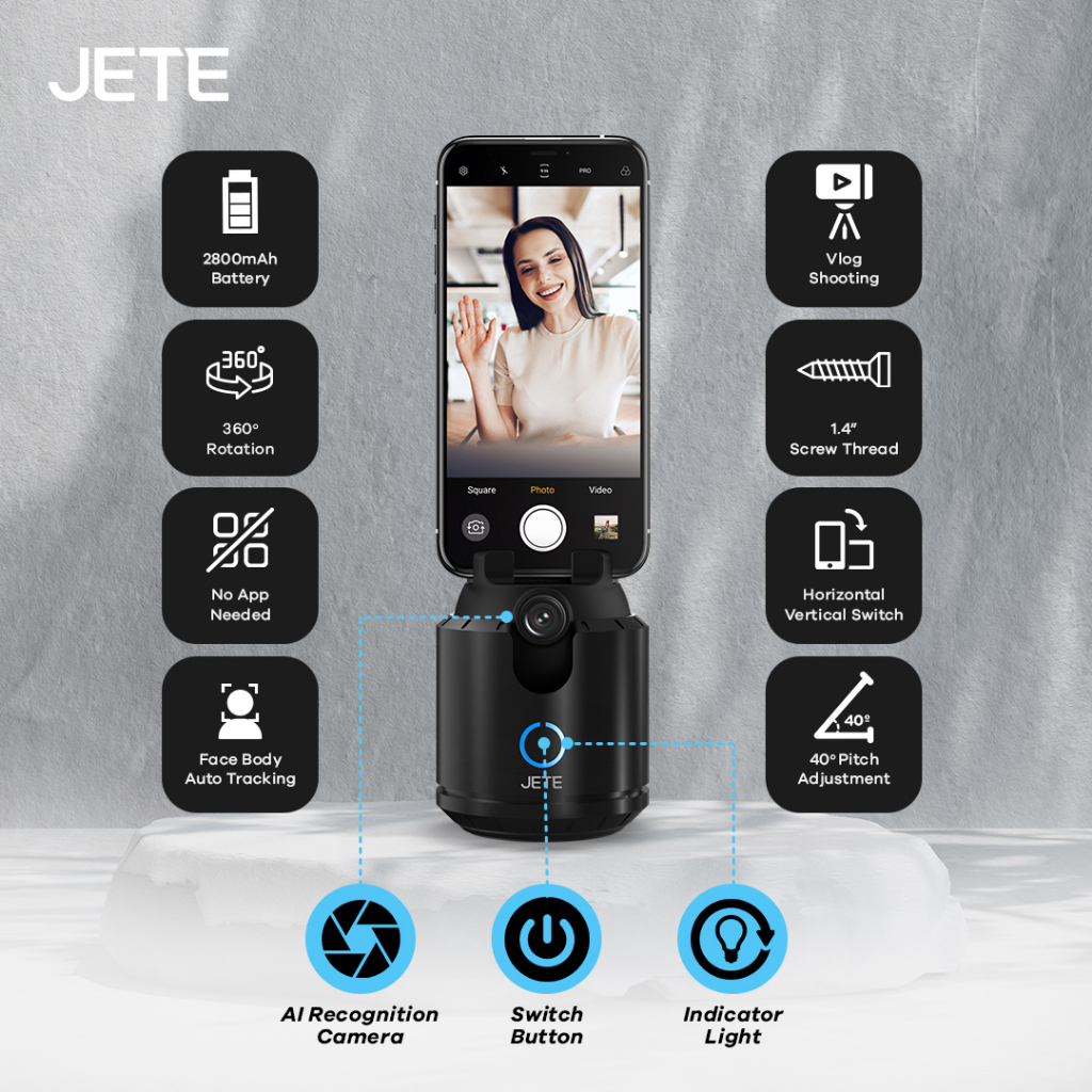 JETE Smart Holder Stabilizer Face Following W8