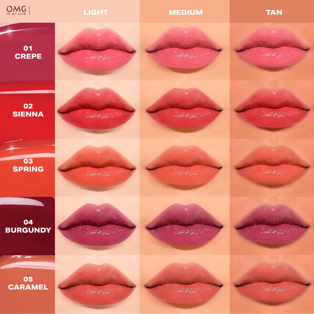 Oh My Glam Glassy Lip Tint - 01 Crepe 2gr (OMG)