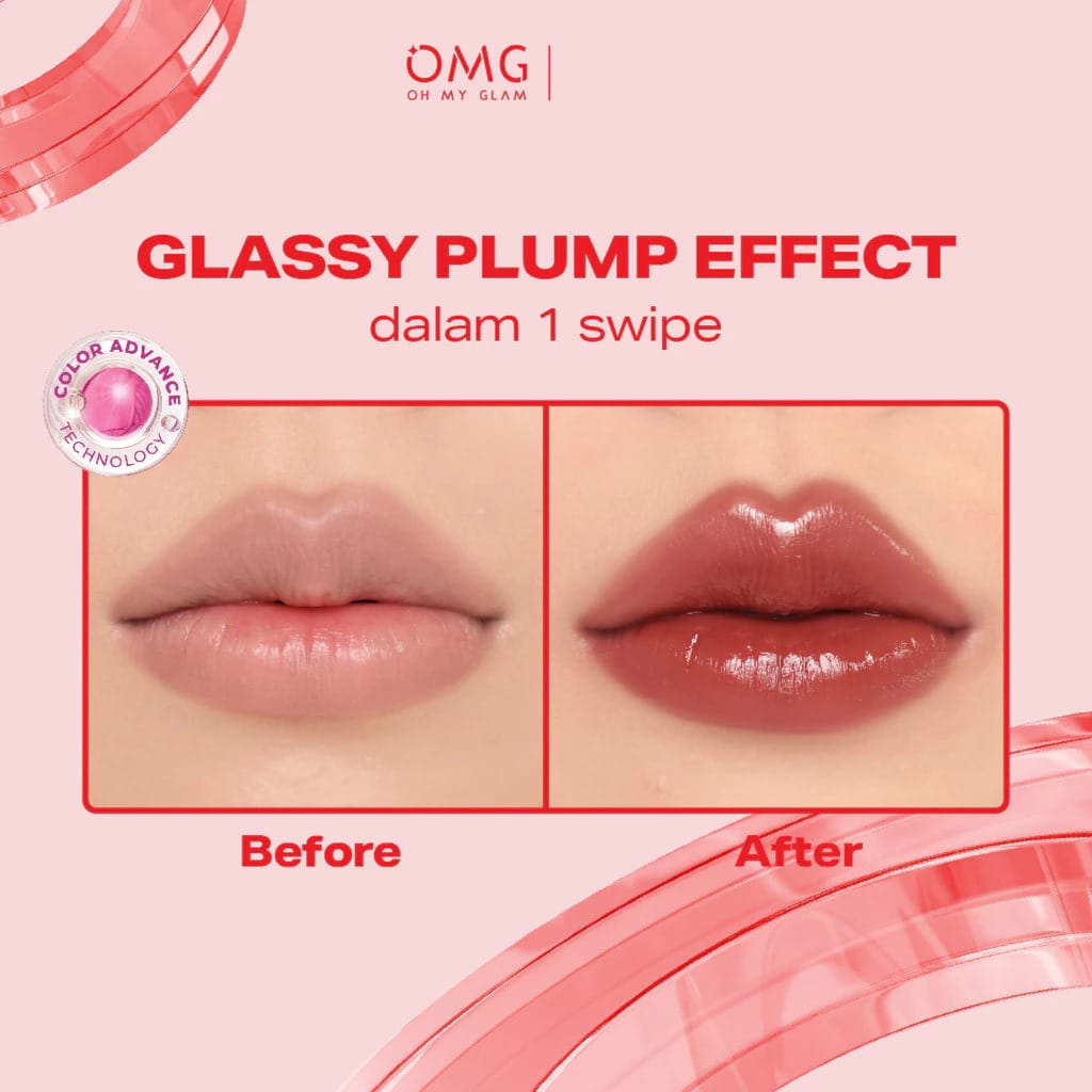 Oh My Glam Glassy Lip Tint - 01 Crepe 2gr (OMG)