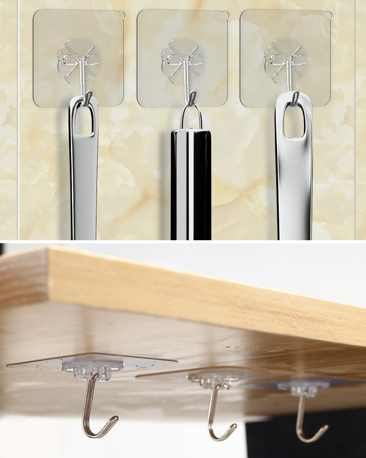 Magic Hook J Transparan (Gantungan Dinding Besi)