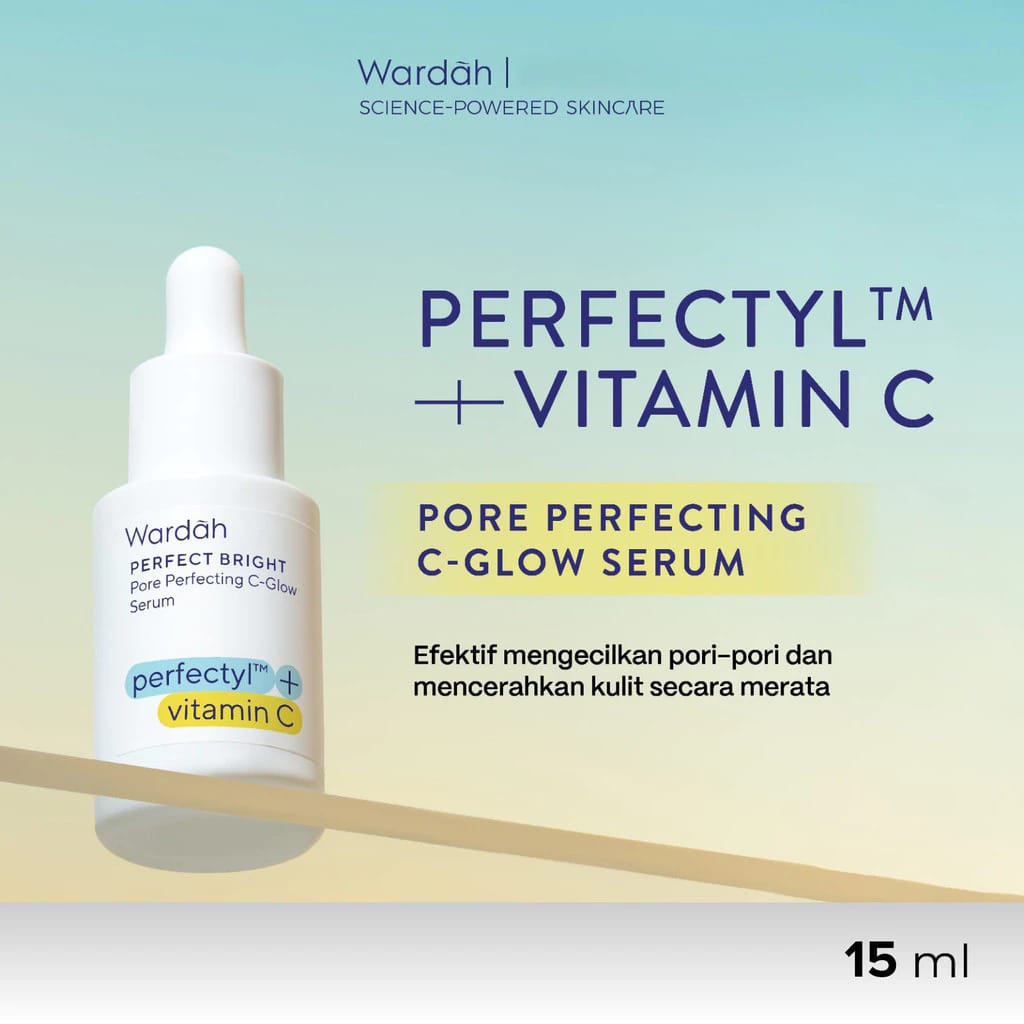 Wardah Perfect Bright Perfectyl + Vitamin C Pore Perfecting C-Glow Serum 15ml Wardah Perfect Bright Perfectyl + Vitamin C Pore Perfecting C-Glow Serum 15ml