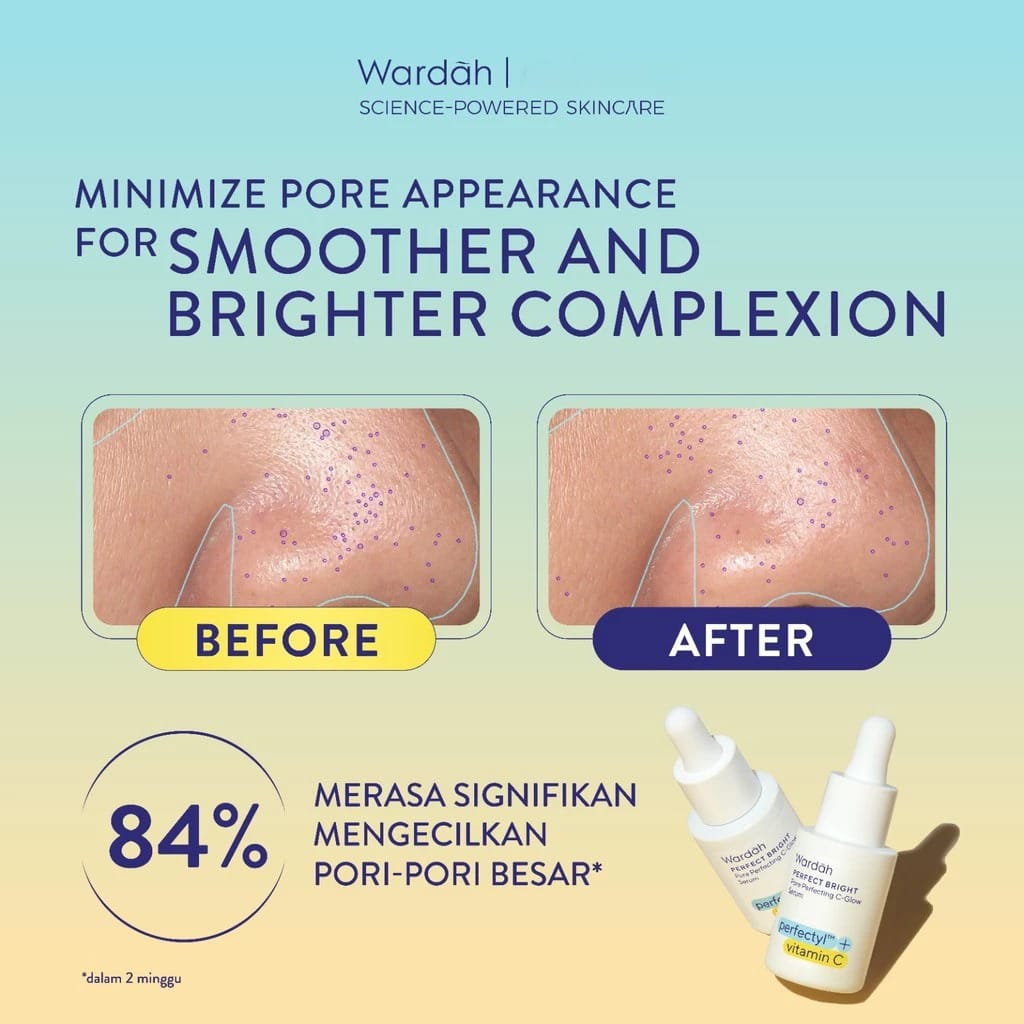 Wardah Perfect Bright Perfectyl + Vitamin C Pore Perfecting C-Glow Serum 15ml Wardah Perfect Bright Perfectyl + Vitamin C Pore Perfecting C-Glow Serum 15ml