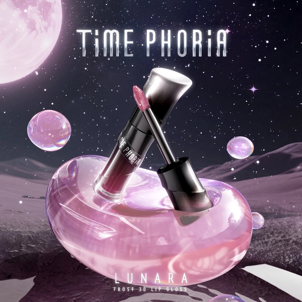 Time Phoria Lunara Frost 3D Lip Gloss 4ml - 001 Mirelle