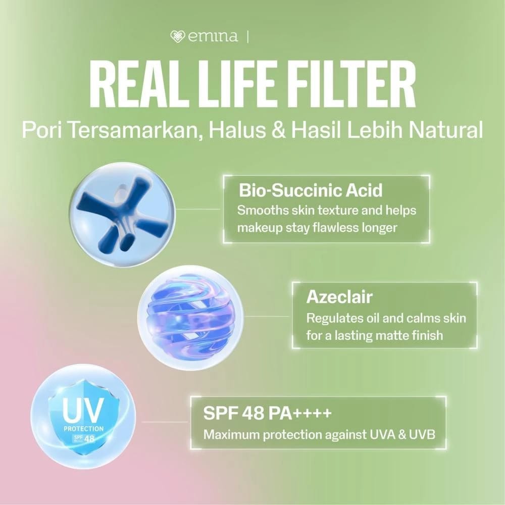 Emina Matte Core Cushion SPF48 PA++++ 13gr - O03 Chai