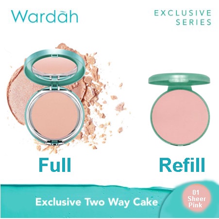 Wardah Exclusive Two Way Cake SPF 15 (REFILL) - 01 Sheer Pink 12g Wardah Exclusive Two Way Cake SPF 15 (REFILL) - 01 Sheer Pink 12g