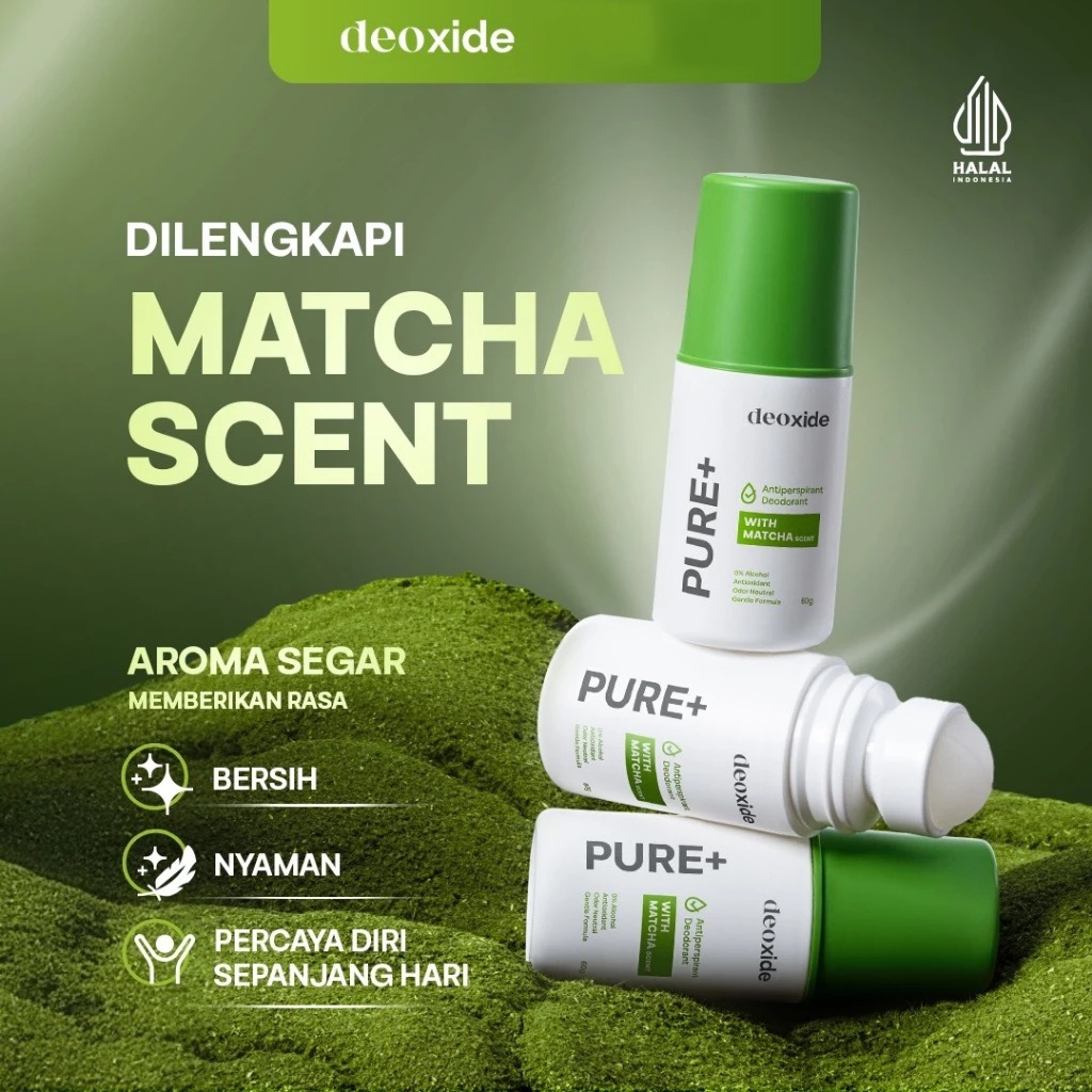 Deoxide Antiperspirant Deodorant 60gr - Pure+ (With Matcha)