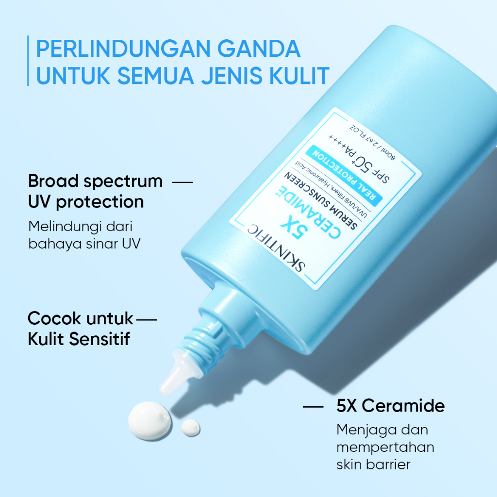 Skintific 5X Ceramide Serum Sunscreen SPF50+ PA++++ 80ml