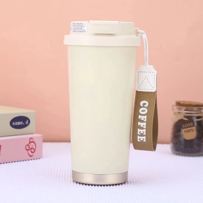 Botol Tumblr Coffee Stainless POLOS 530ml - PUTIH (Free Tali Strap + Sedotan) (ST8192) Botol Tumblr Coffee Stainless POLOS 530ml - PUTIH (Free Tali Strap + Sedotan) (ST8192)