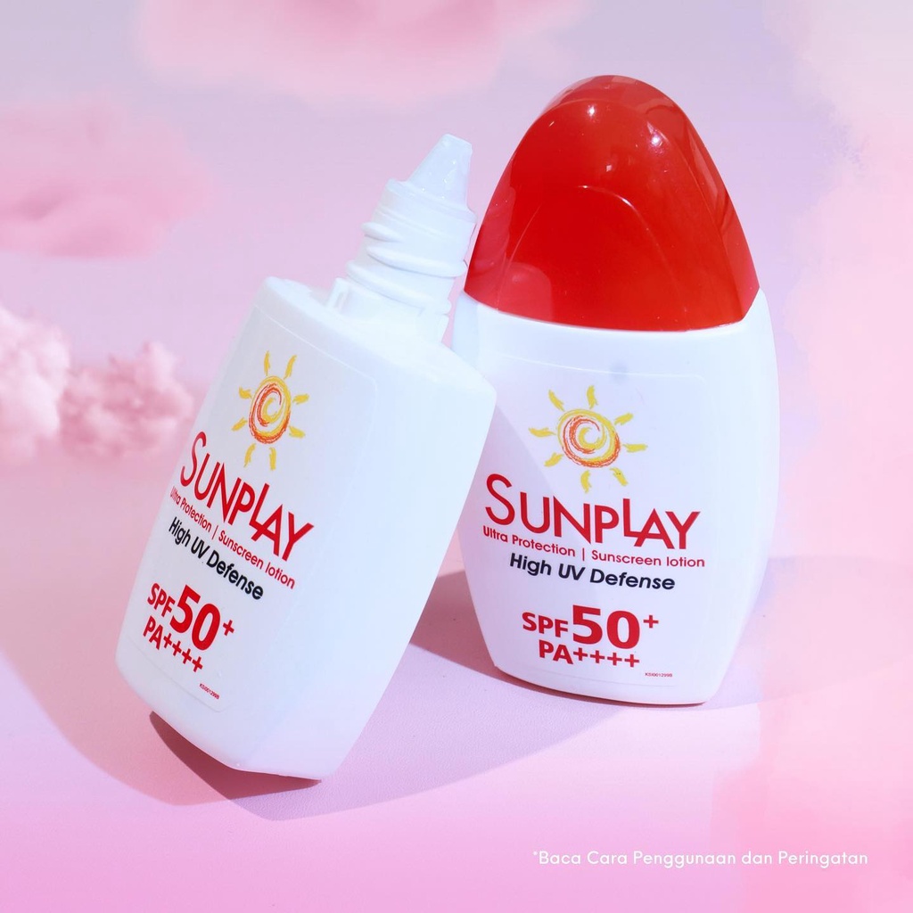Sunplay Sunscreen Lotion High UV Defense SPF50+ PA++++ 30gr - Ultra Protection (Merah)