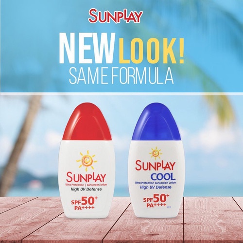 Sunplay Sunscreen Lotion High UV Defense SPF50+ PA++++ 30gr - Ultra Protection Cool (Biru)