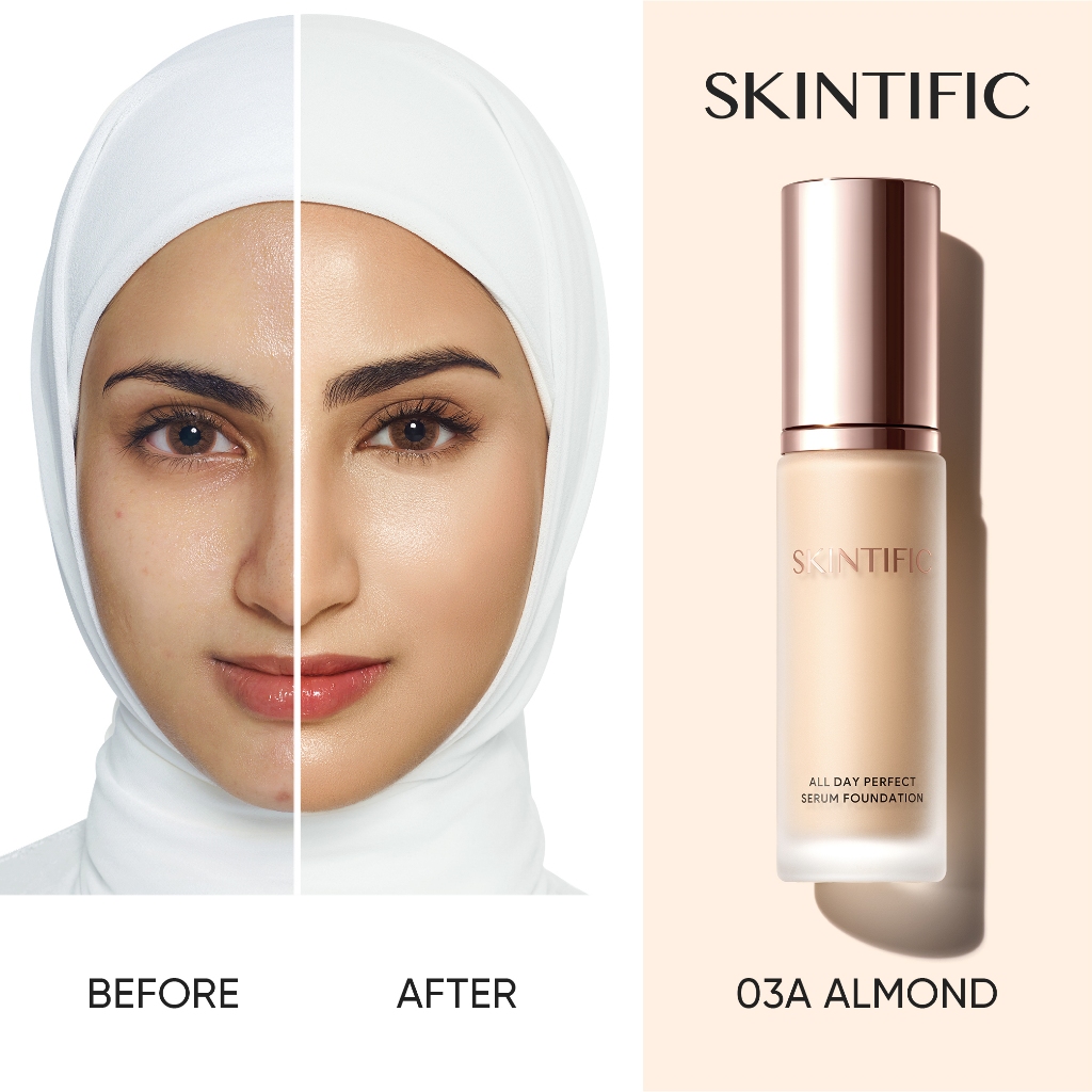 Skintific All Day Perfect Serum Foundation 25ml - 03A Almond Skintific All Day Perfect Serum Foundation 25ml - 03A Almond