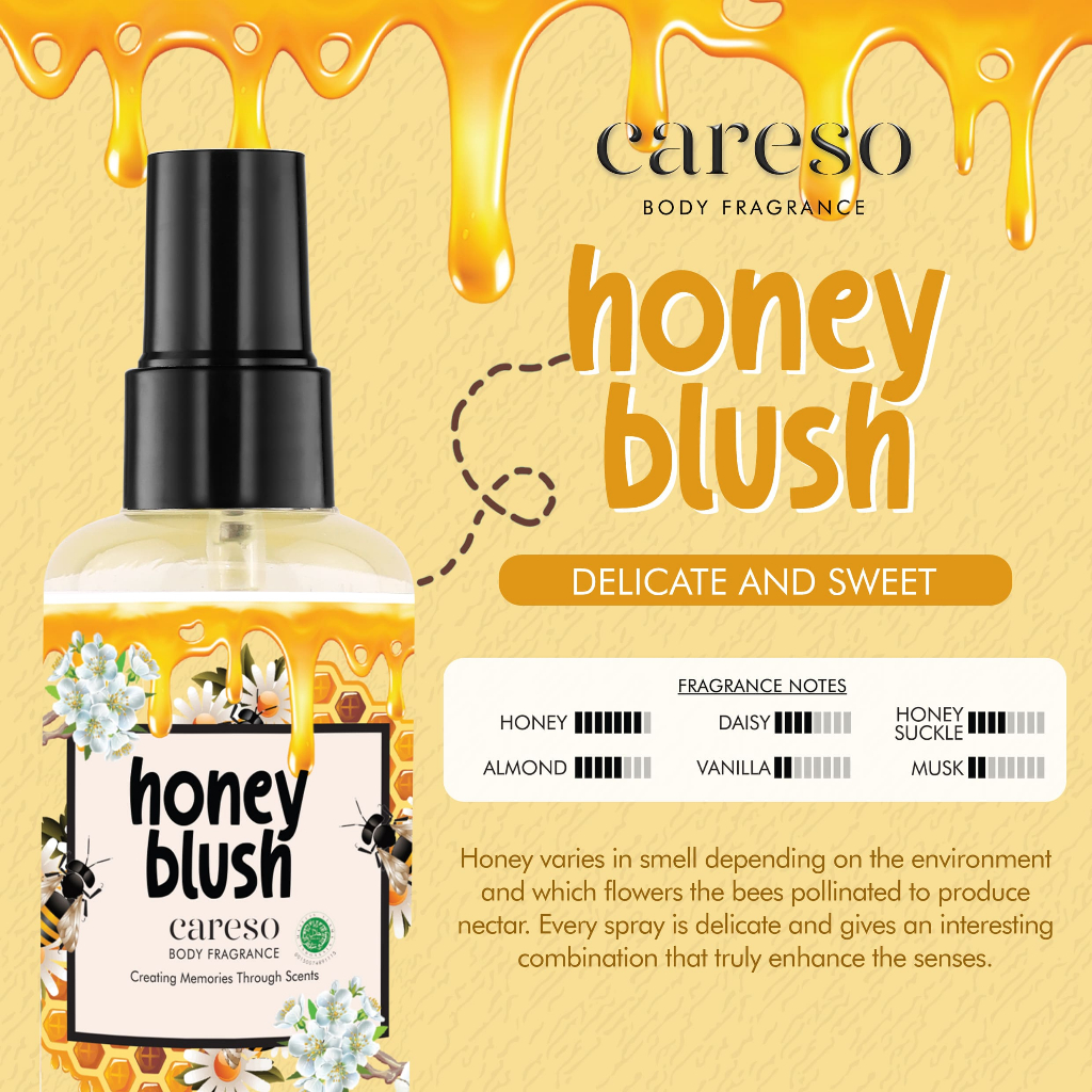 Careso Body Fragrance 100ml - Honey Blush Careso Body Fragrance 100ml - Honey Blush