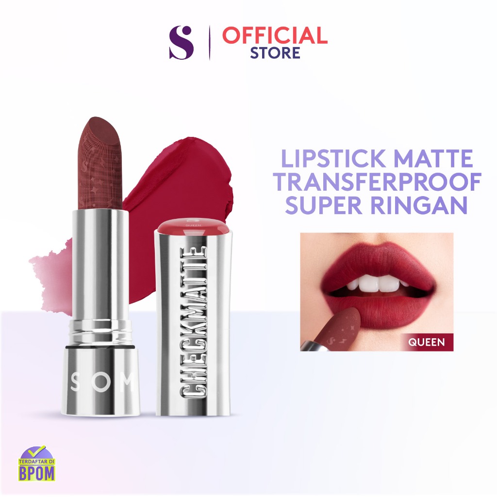 Somethinc Checkmatte Transferproof Lipstick 3.8gr - 12 Queen