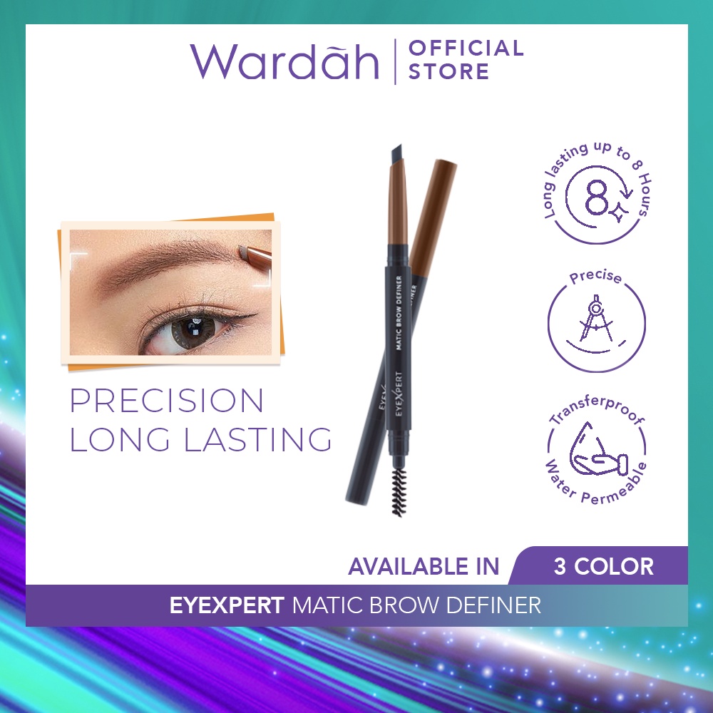Wardah EyeXpert Matic Brow Definer 0.25gr - 01 Light Brown