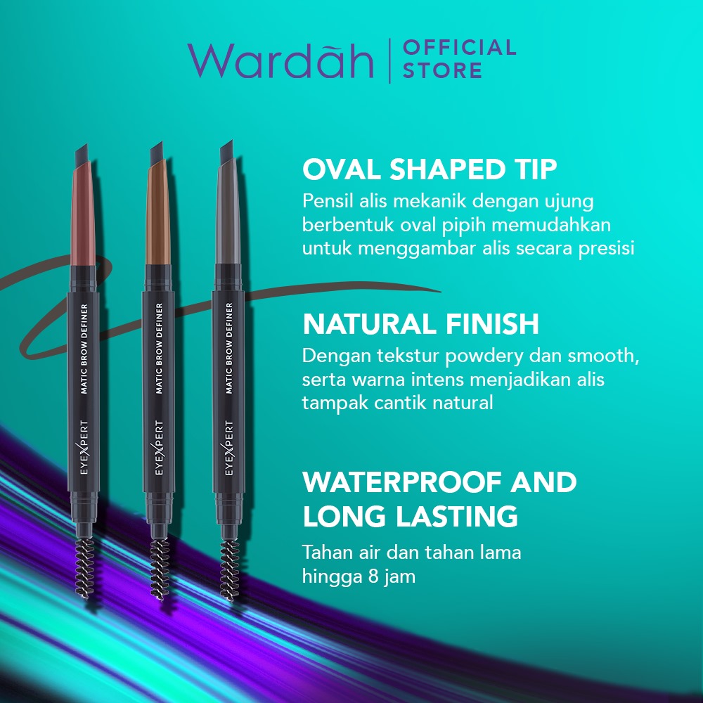 Wardah EyeXpert Matic Brow Definer 0.25gr - 01 Light Brown