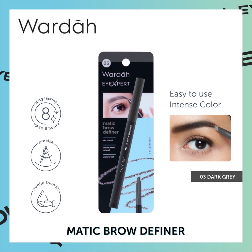 Wardah EyeXpert Matic Brow Definer 0.25gr - 03 Dark Grey Wardah EyeXpert Matic Brow Definer 0.25gr - 03 Dark Grey