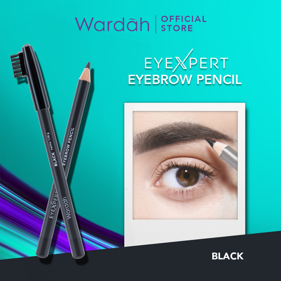 Wardah EyeXpert Eyebrow Pencil 1.14gr - Black (Pensil Alis) Wardah EyeXpert Eyebrow Pencil 1.14gr - Black (Pensil Alis)