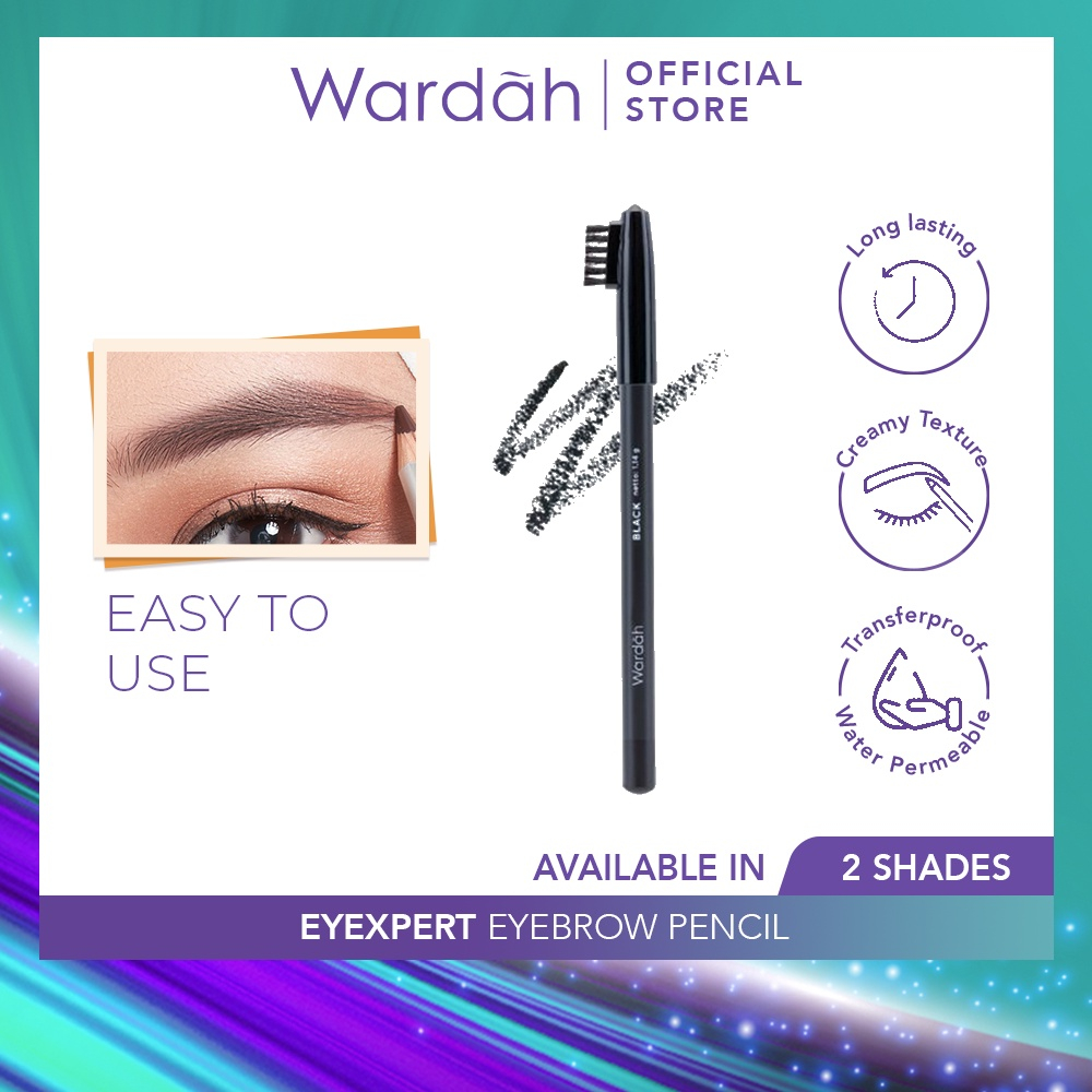 Wardah EyeXpert Eyebrow Pencil 1.14gr - Black (Pensil Alis)