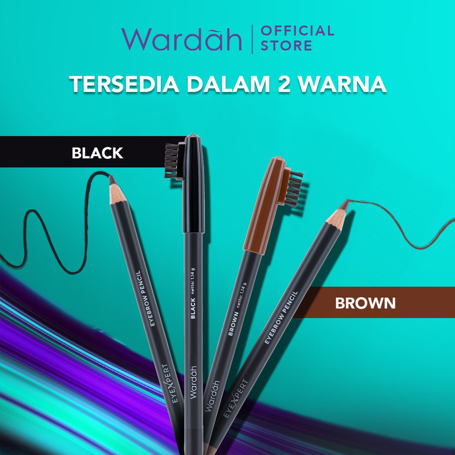 Wardah EyeXpert Eyebrow Pencil 1.14gr - Black (Pensil Alis)