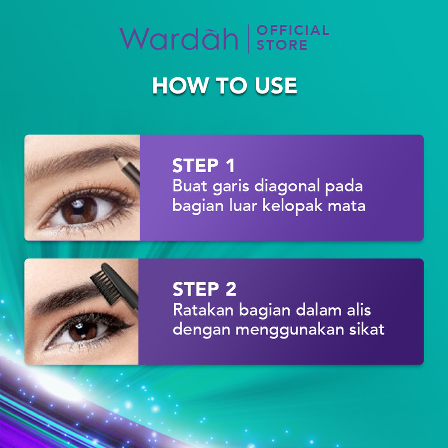 Wardah EyeXpert Eyebrow Pencil 1.14gr - Black (Pensil Alis)