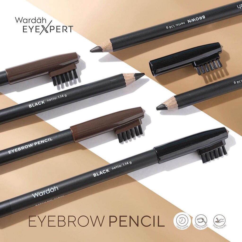 Wardah EyeXpert Eyebrow Pencil 1.14gr - Black (Pensil Alis)