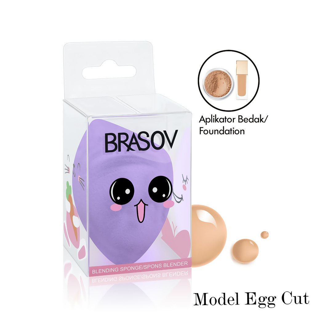 Brasov Spons Beauty Blender (Blending Sponge) - Egg Cut Brasov Spons Beauty Blender (Blending Sponge) - Egg Cut