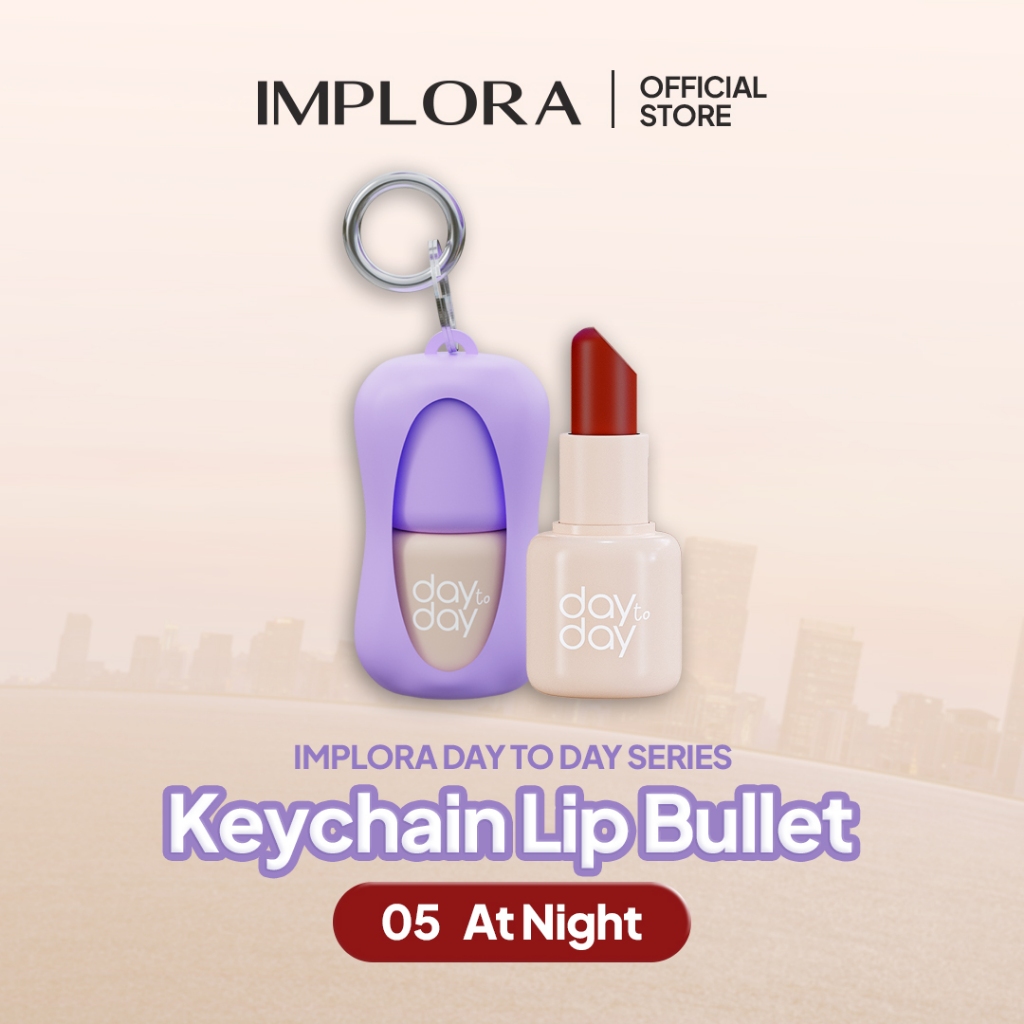 Implora Day to Day Series Key Chain Lip Bullet - 05 At Night Implora Day to Day Series Key Chain Lip Bullet - 05 At Night
