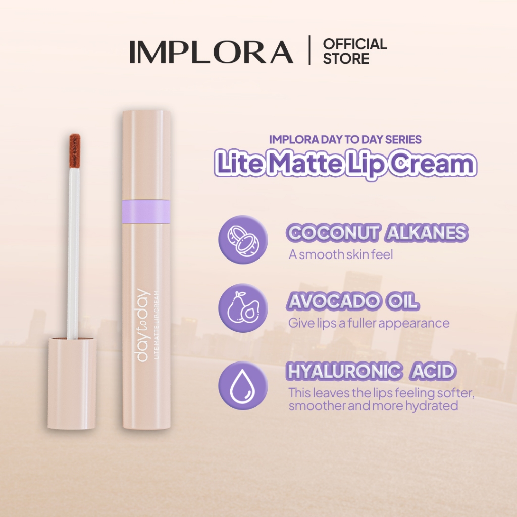 Implora Day to Day Series Lite Matte Lip Cream - 02 Cherish