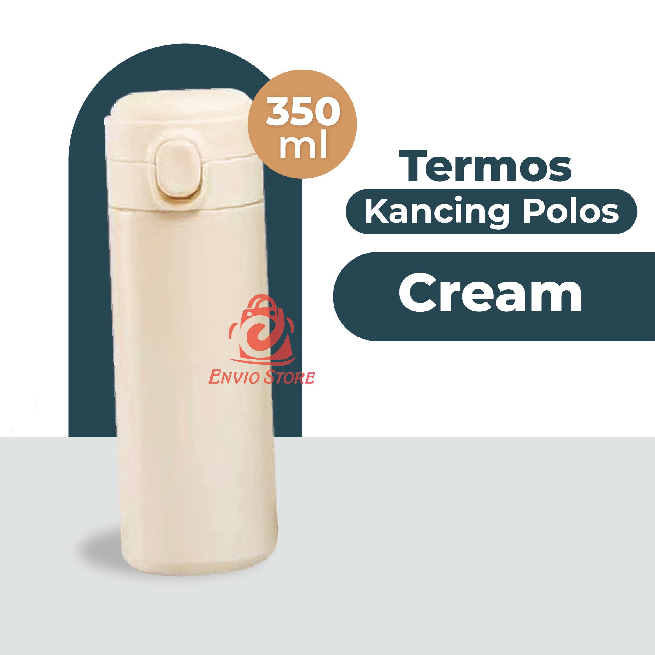 Termos MINI Kancing Warna Pastel 350ml - CREAM (Botol Minum Stainless Steel) (HN4014) Termos MINI Kancing Warna Pastel 350ml - CREAM (Botol Minum Stainless Steel) (HN4014)
