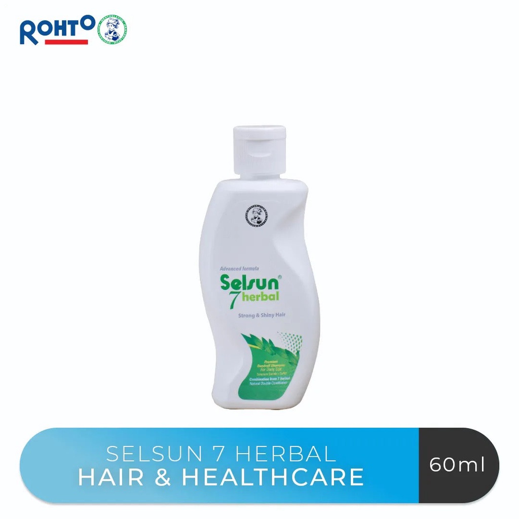 Selsun 7 Herbal Premium Dandruff Shampoo 60ml Strong And Shiny Hair