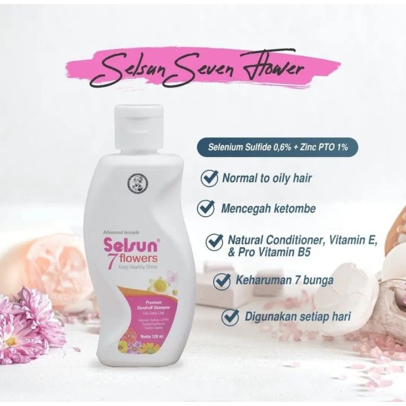 Selsun 7 Flowers Premium Dandruff Shampoo 120ml - Keep Healthy Shine